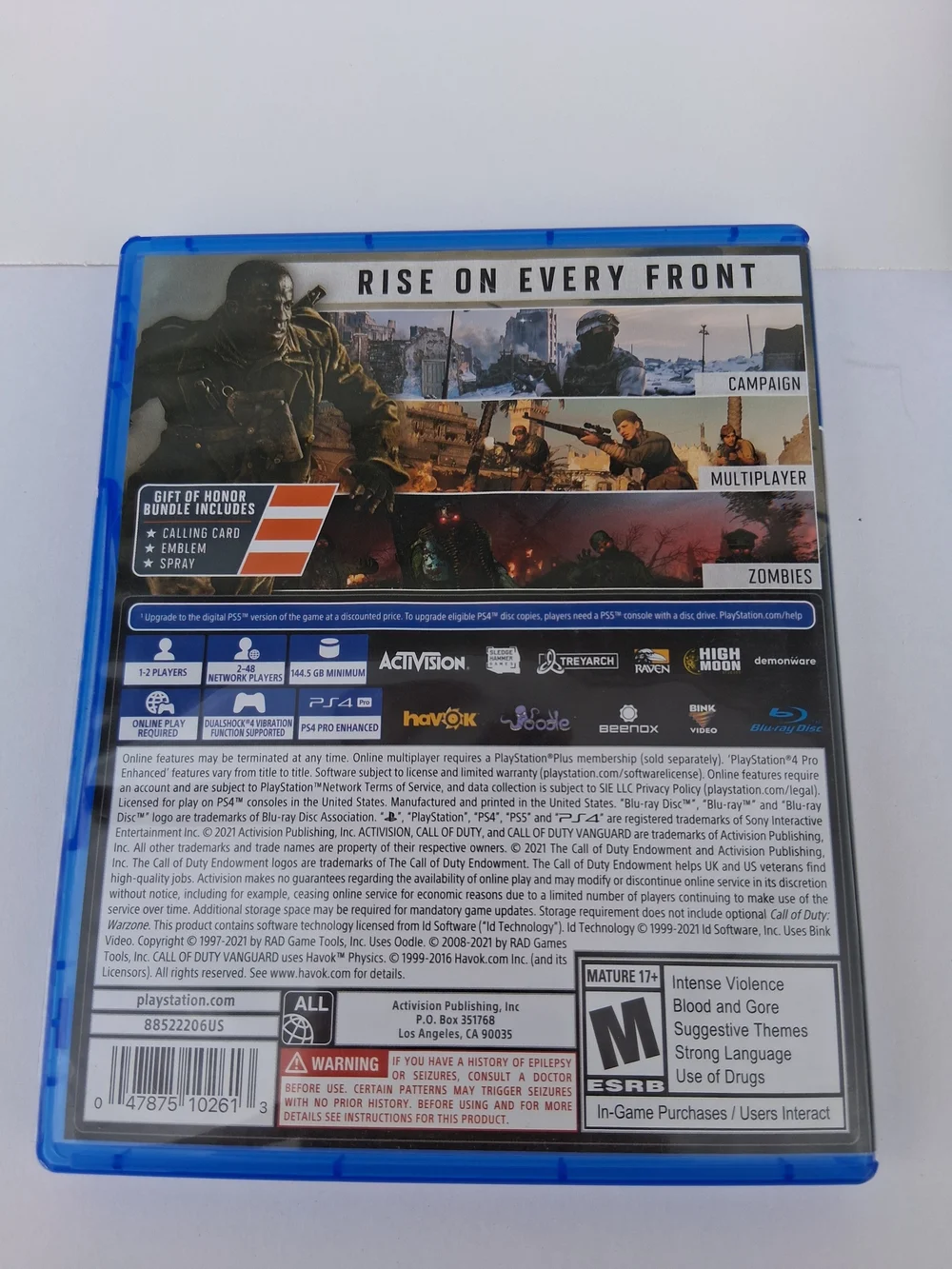 PlayStation 4 Games Include Call Of Duty WWII, Call Of Duty Vanguard& God Of War